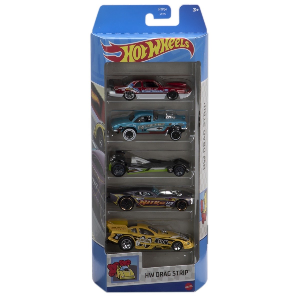 Pack 5 Autos Basicos Hotwheels - Hw Drag Strip